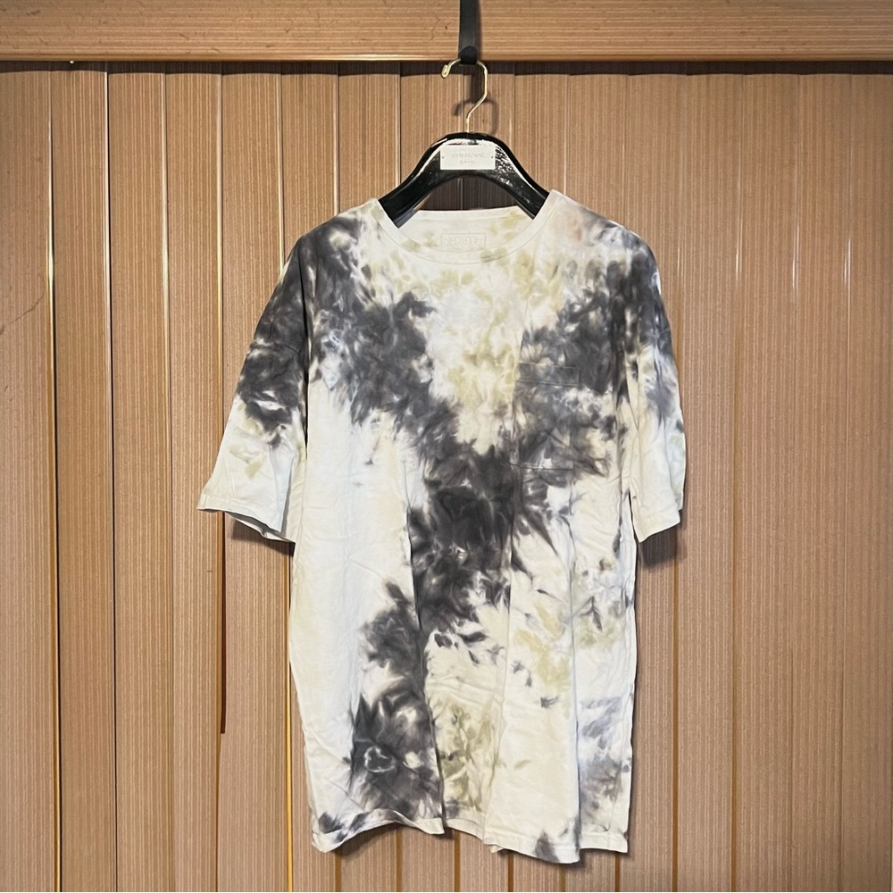 Express Tie Dye Men’s T Shirt in 100% Cotton Size L Blue/Green/White Cloud Dip